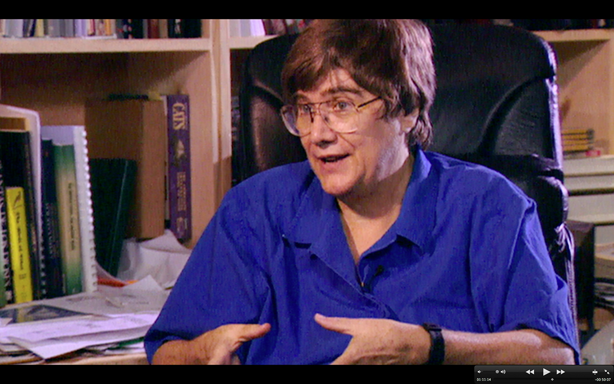 Linda Schele being interviewed for Breaking the Maya Code