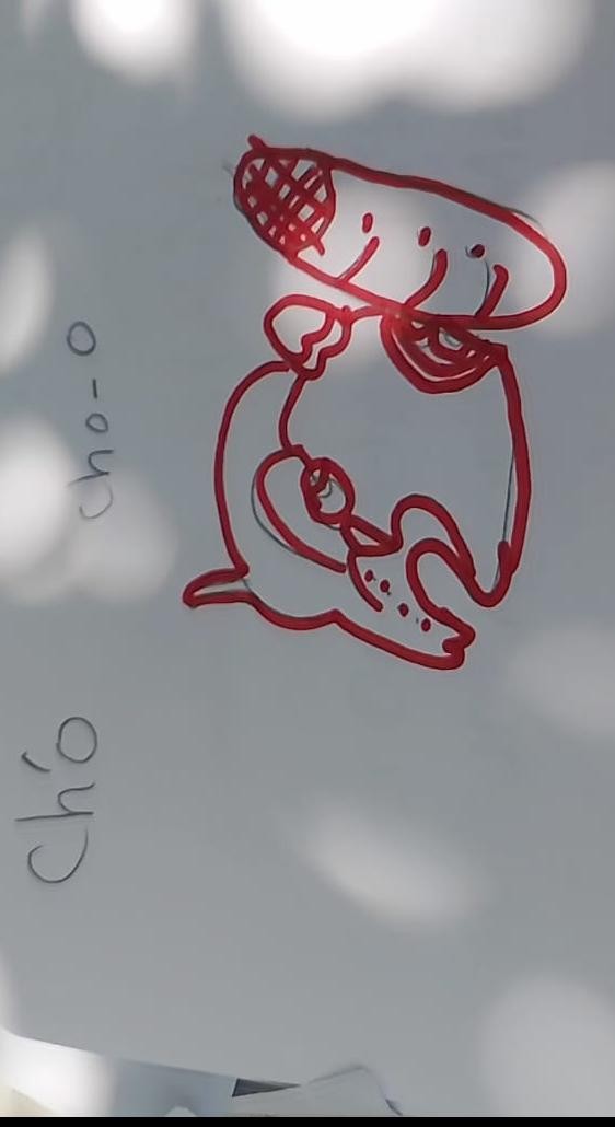 A drawing of a dog

Description automatically generated