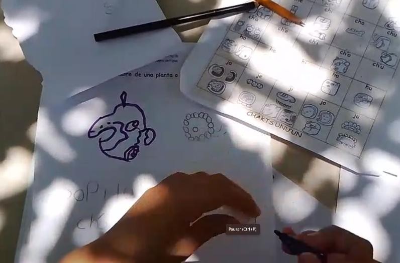 A hand drawing on paper

Description automatically generated